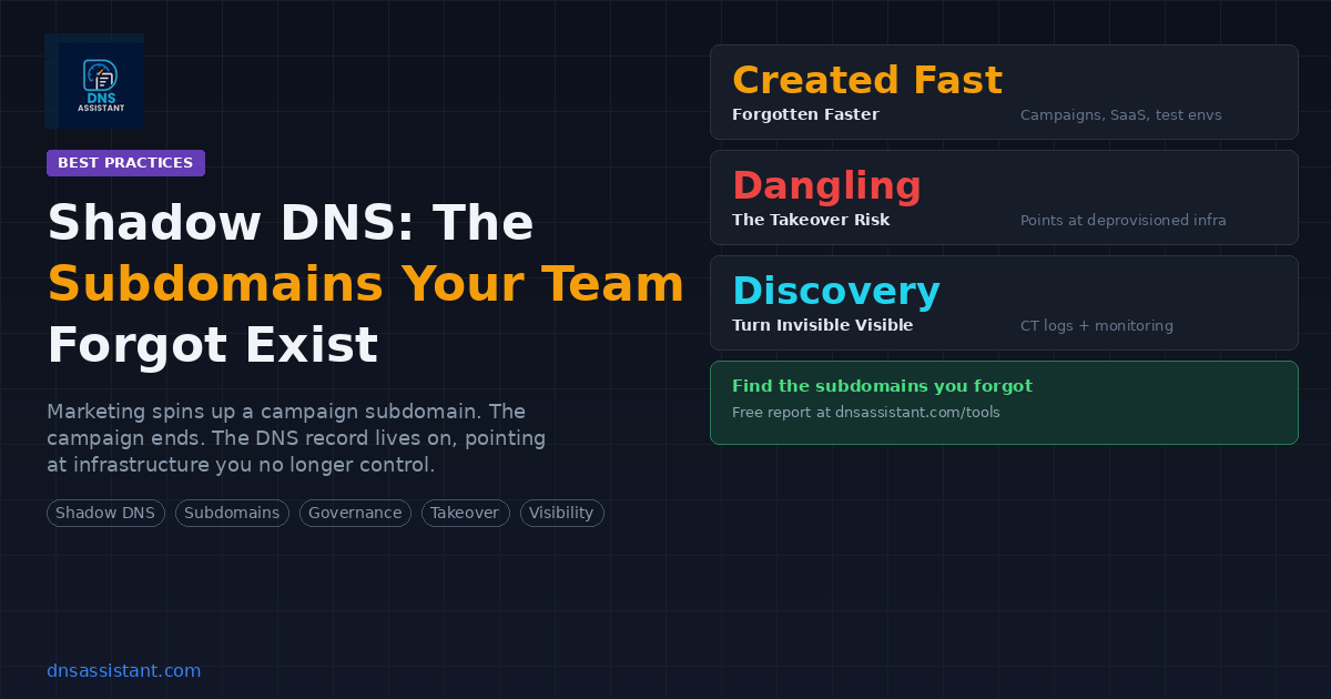 Shadow DNS: The Subdomains Your Team Forgot Exist